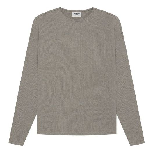 Sveter Fear of God Essentials Thermal Henley Long Sleeve Šedá | FOG-SS21-652, 0