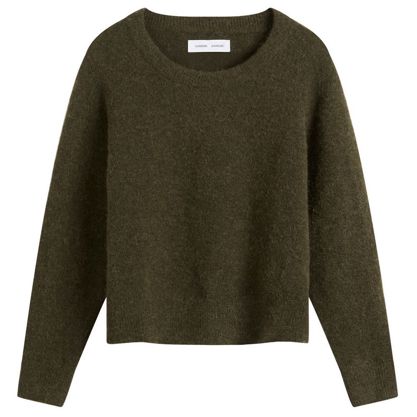 Sveter Samsoe Samsoe Nor-O Fuzzy Knit Jumper Zelené | F00022152-CLR002335