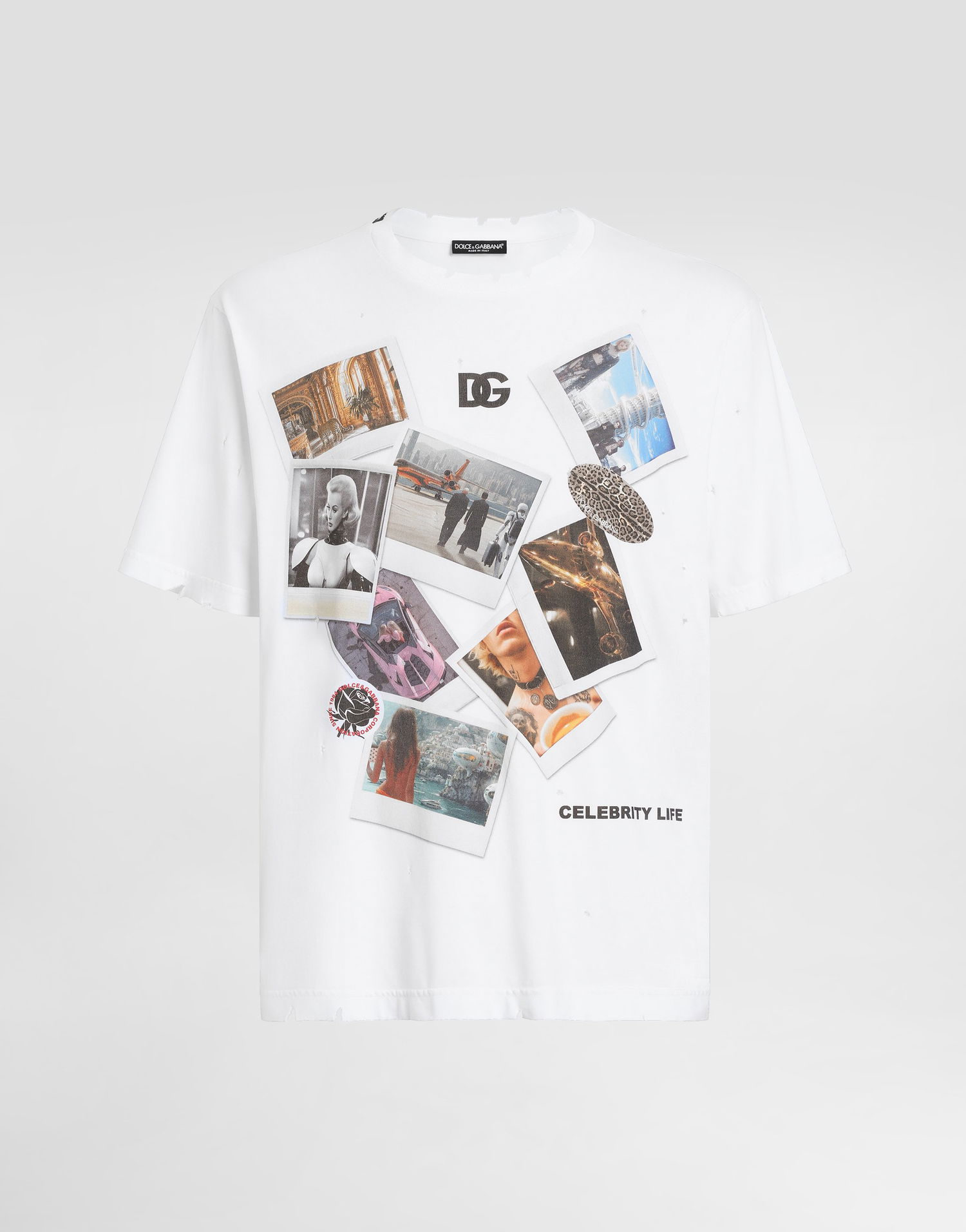 Tričko Dolce & Gabbana Cotton T-Shirt With Postcard Print Biela | G8PN9TG7O4RW0800, 0