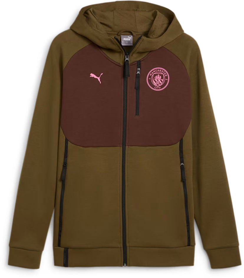 Mikina Puma MCFC TECH FZ Hoodie DK Hnedá | 778773-59