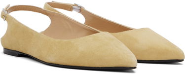 Starostlivosť o obuv BY FAR BY FAR Koyna Kid Suede Leather Ballerina Flats Žltá | MWFFC026KL007BG039PL, 3