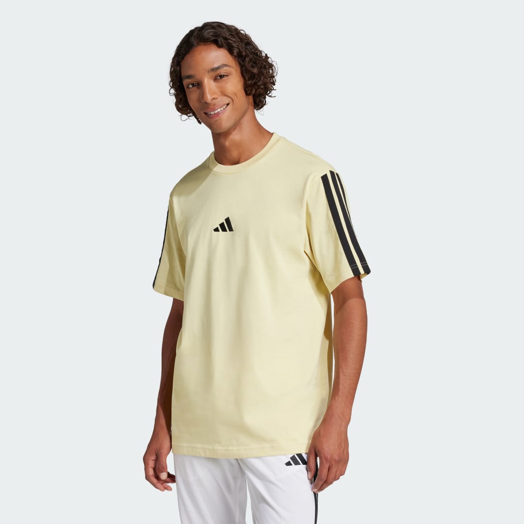 Tričko adidas Performance Essentials 3-Stripes Single Jersey Tee Žltá | JW1959, 0