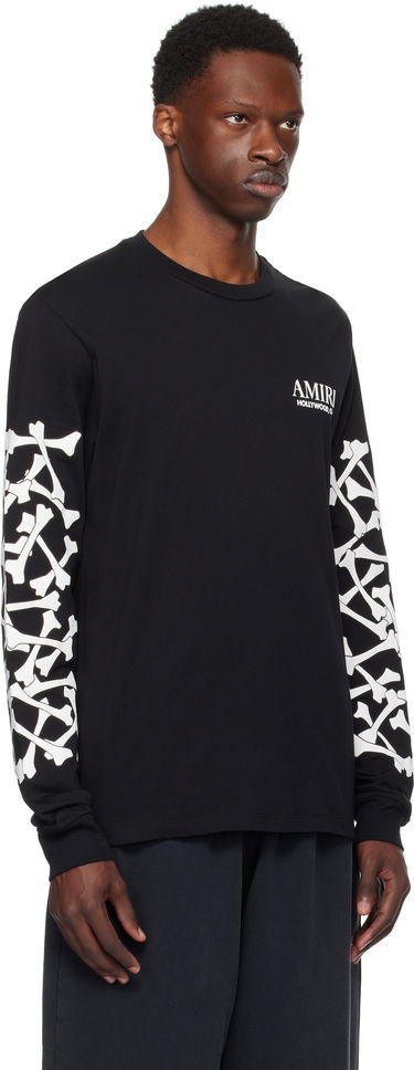 Tričko AMIRI Stacked Bones Graphic Long Sleeve T-Shirt Šedá | AMJYTE1076, 1