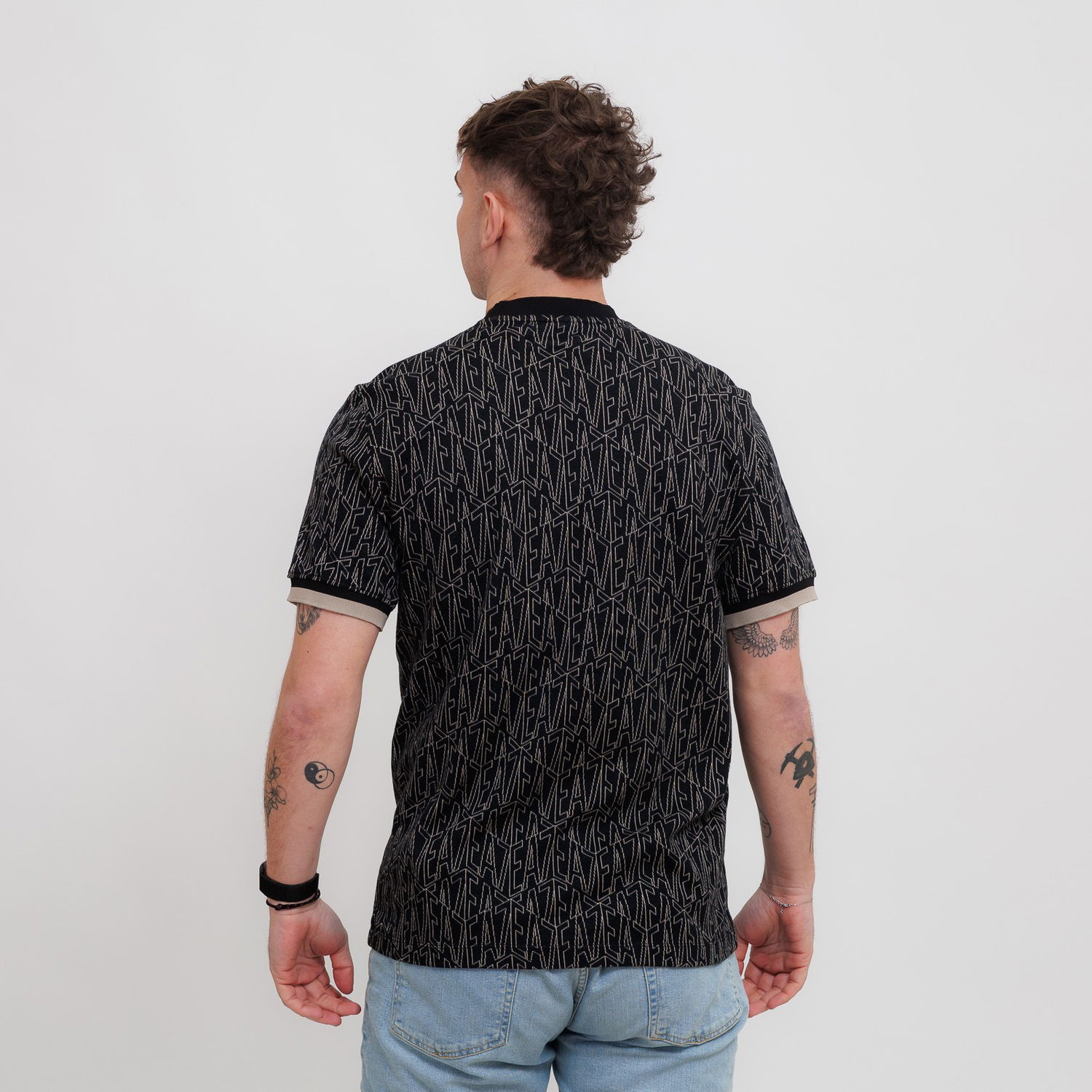 Tričko Emporio Armani Emporio Armani EA7 Monogram Print T-Shirt Čierna | 7M000099-AF13960-UC001, 1