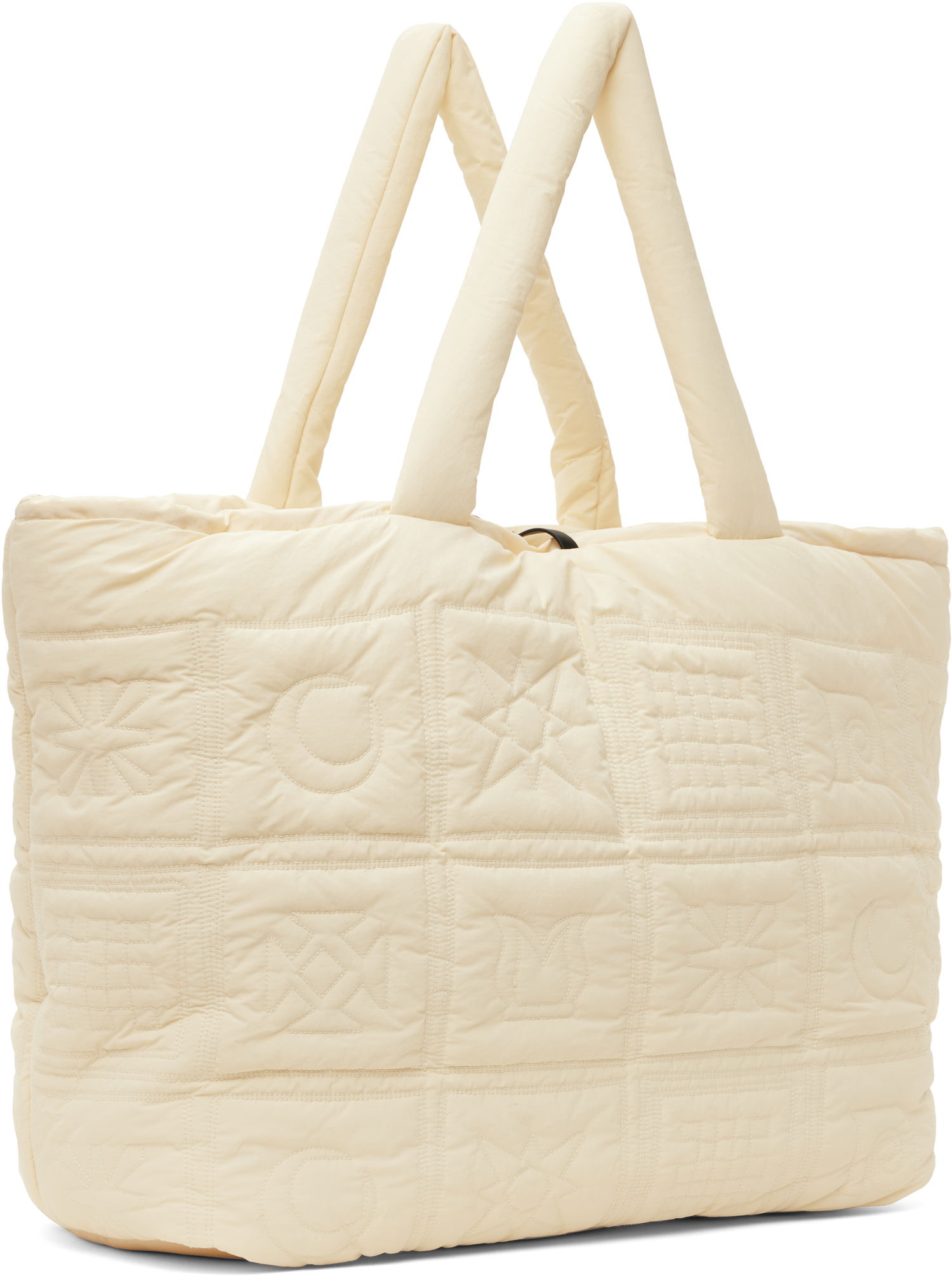 Tote bag Nanushka Nanushka Symbol Quilted Tote Béžová | NU24FWBT12611, 1