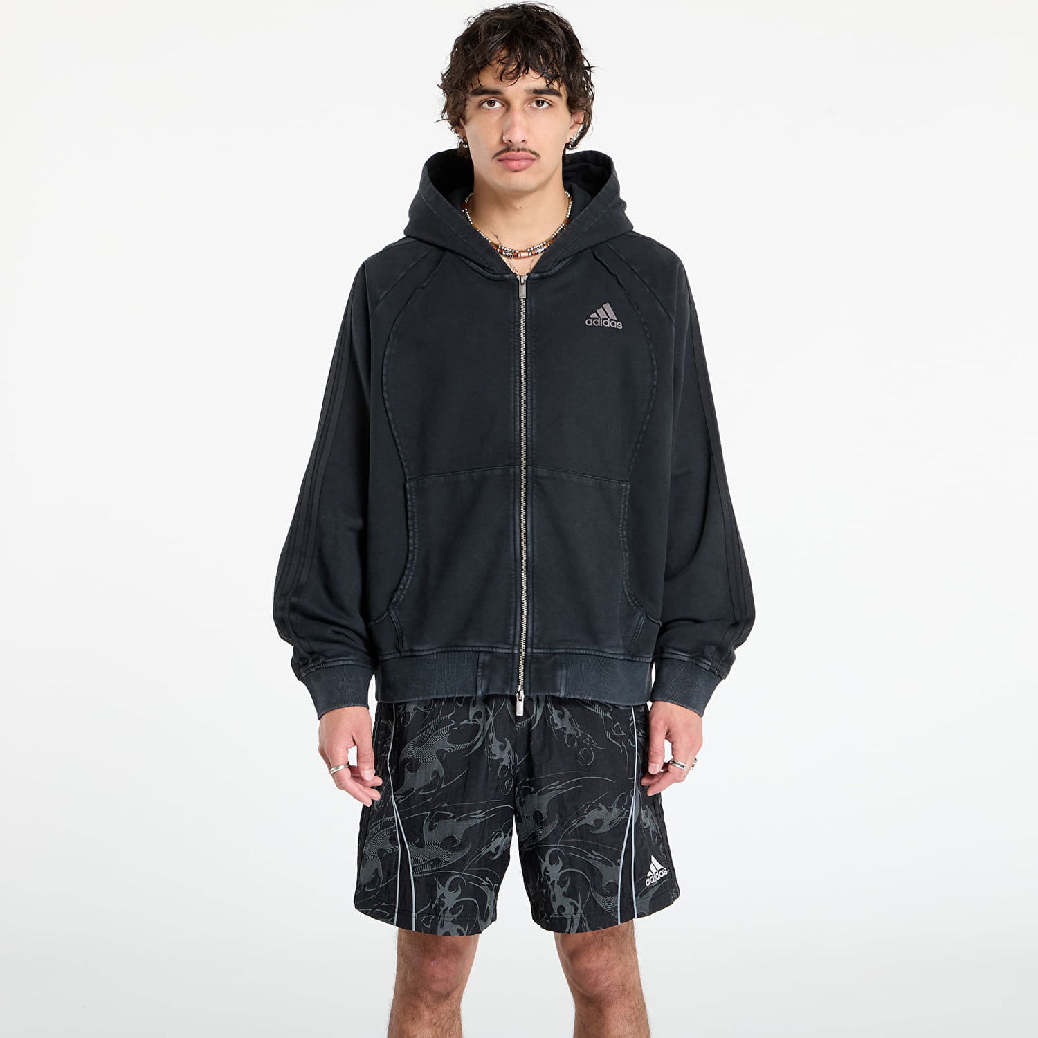 Mikina adidas Originals Adilenium Season 4 Teamgeist Full-Zip Hoodie Čierna | KF8527, 0