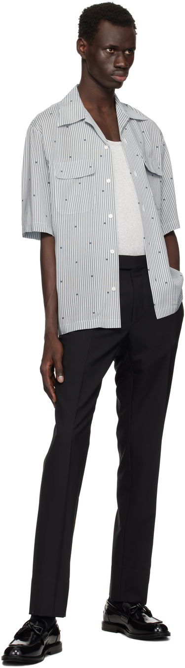 Košeľa AMIRI AMIRI 'MA' Pinstripe Camp Shirt Biela | AMSTCA1103, 3