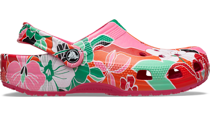 Woodcut Floral Clogs