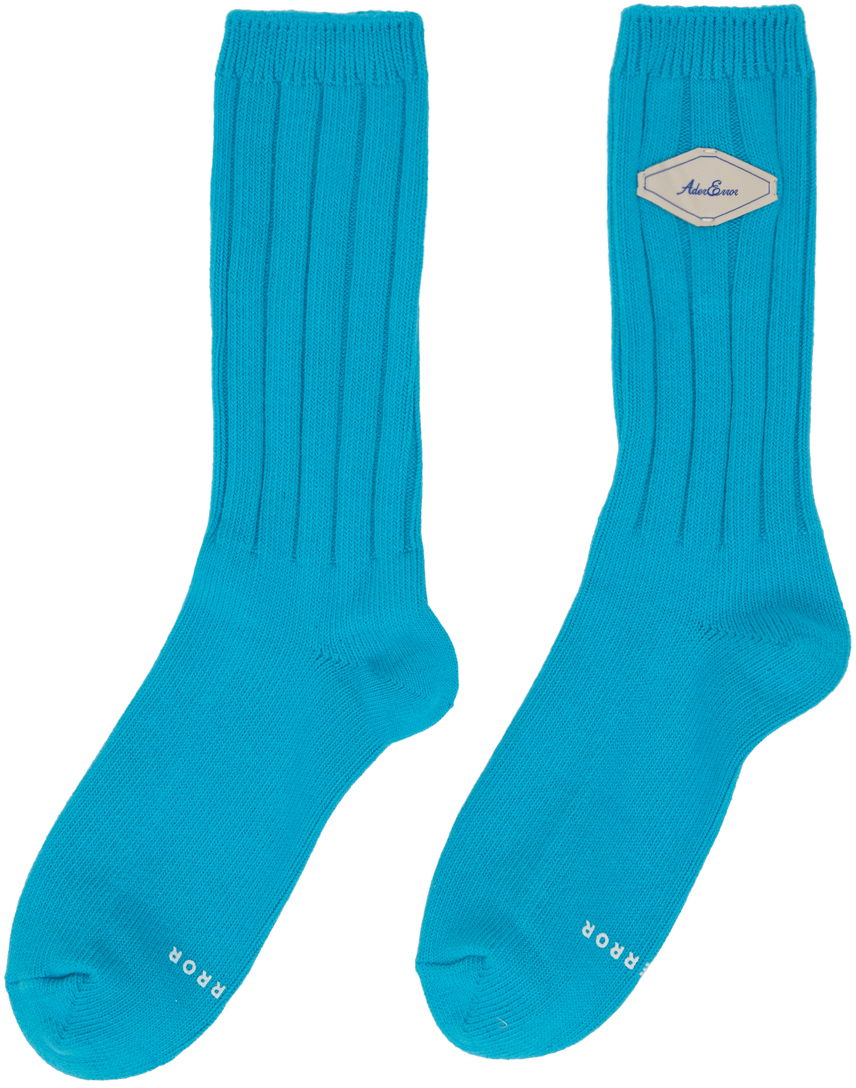 Ponožky ADER ERROR ADER error Fluic Ribbed Socks Tyrkysová | BMADSSAC0301LB, 1