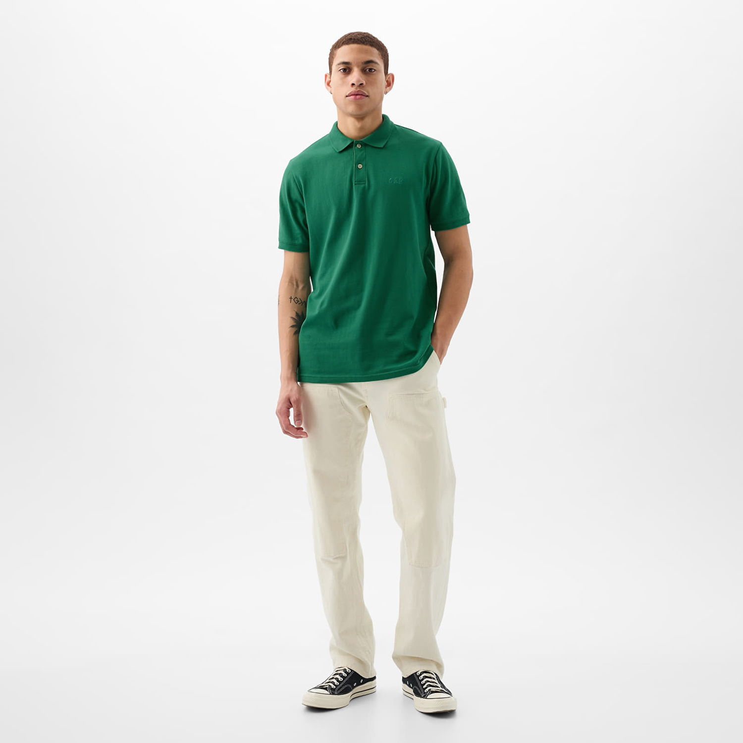 Tričko GAP Logo Pique Polo Irish Clover Zelené | 586306-16, 1