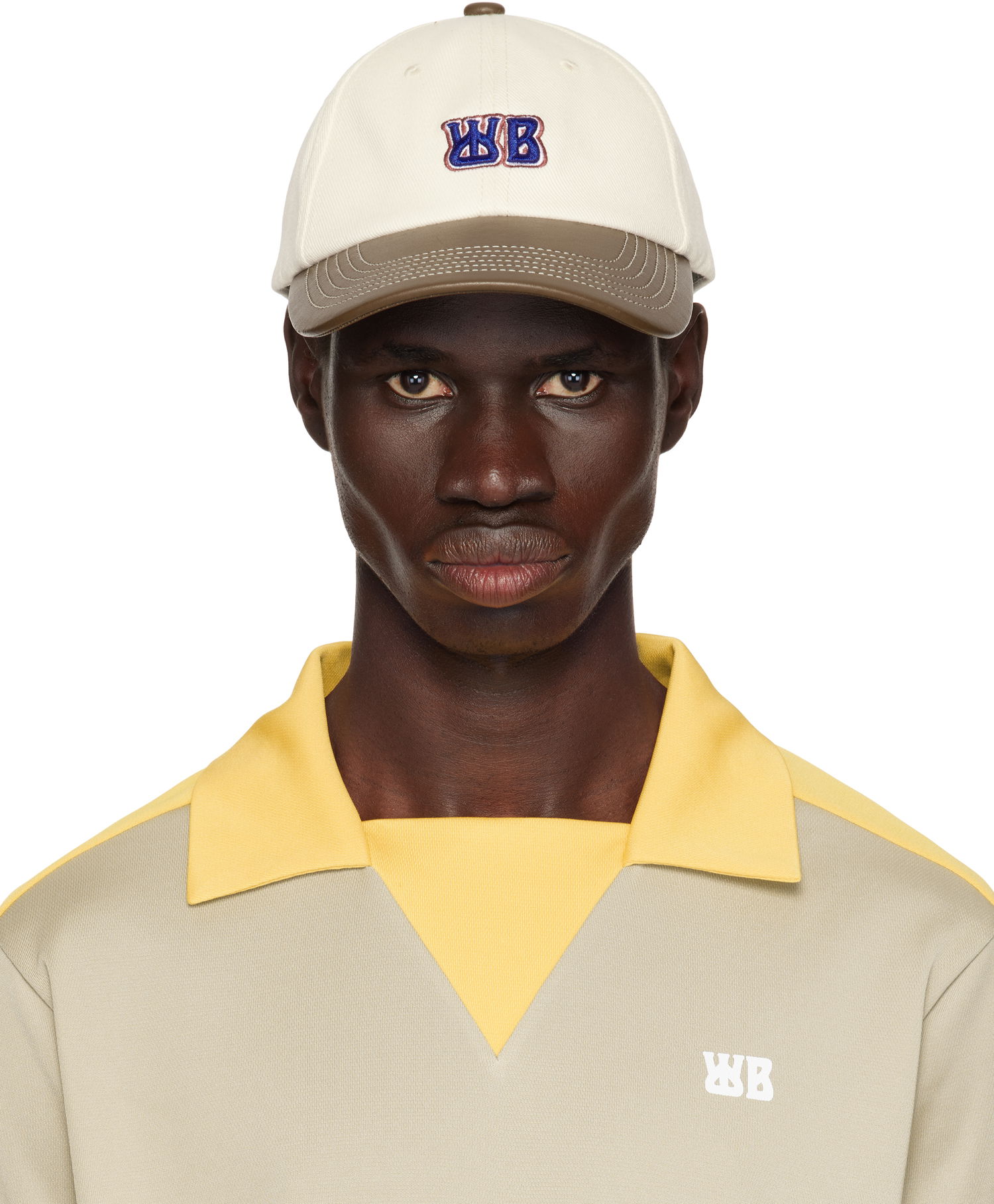 Šiltovka Wales Bonner Wales Bonner Original Baseball Cap Biela | US25HA07-000 COTTON / TAN, 0