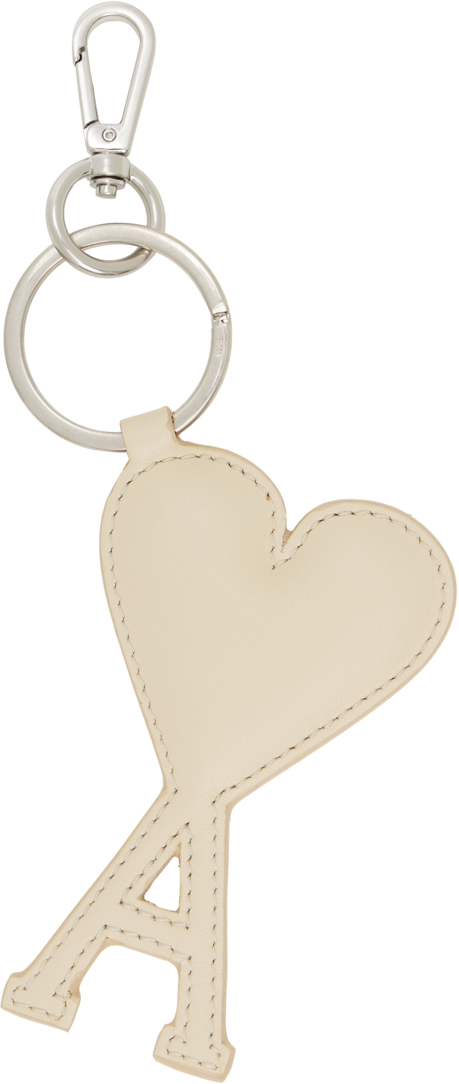 Kľúčenka AMI AMI de Coeur Leather Keychain Béžová | UKR915.853, 0