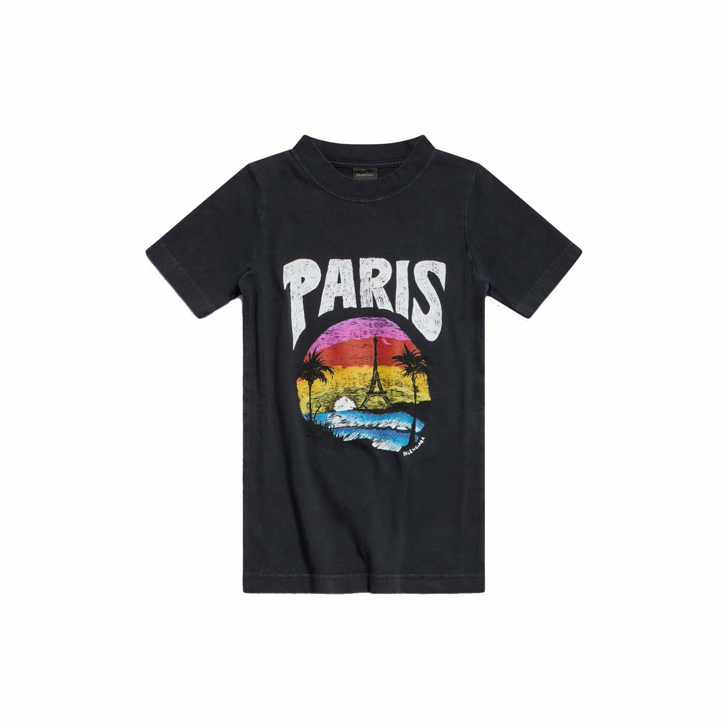 Tričko Balenciaga Paris Tropical T-shirt Čierna | 768075TPVM21569, 0