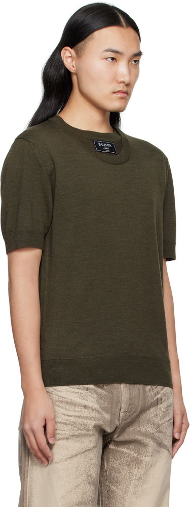 Sveter Balmain Balmain Knit T-Shirt Čierna | EH1AL027KH92, 4