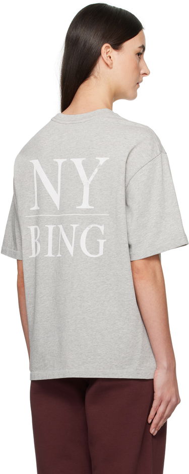 Tričko Anine Bing Anine Bing Myers Serif T-Shirt Šedá | A-08-10522-WAGR1, 2