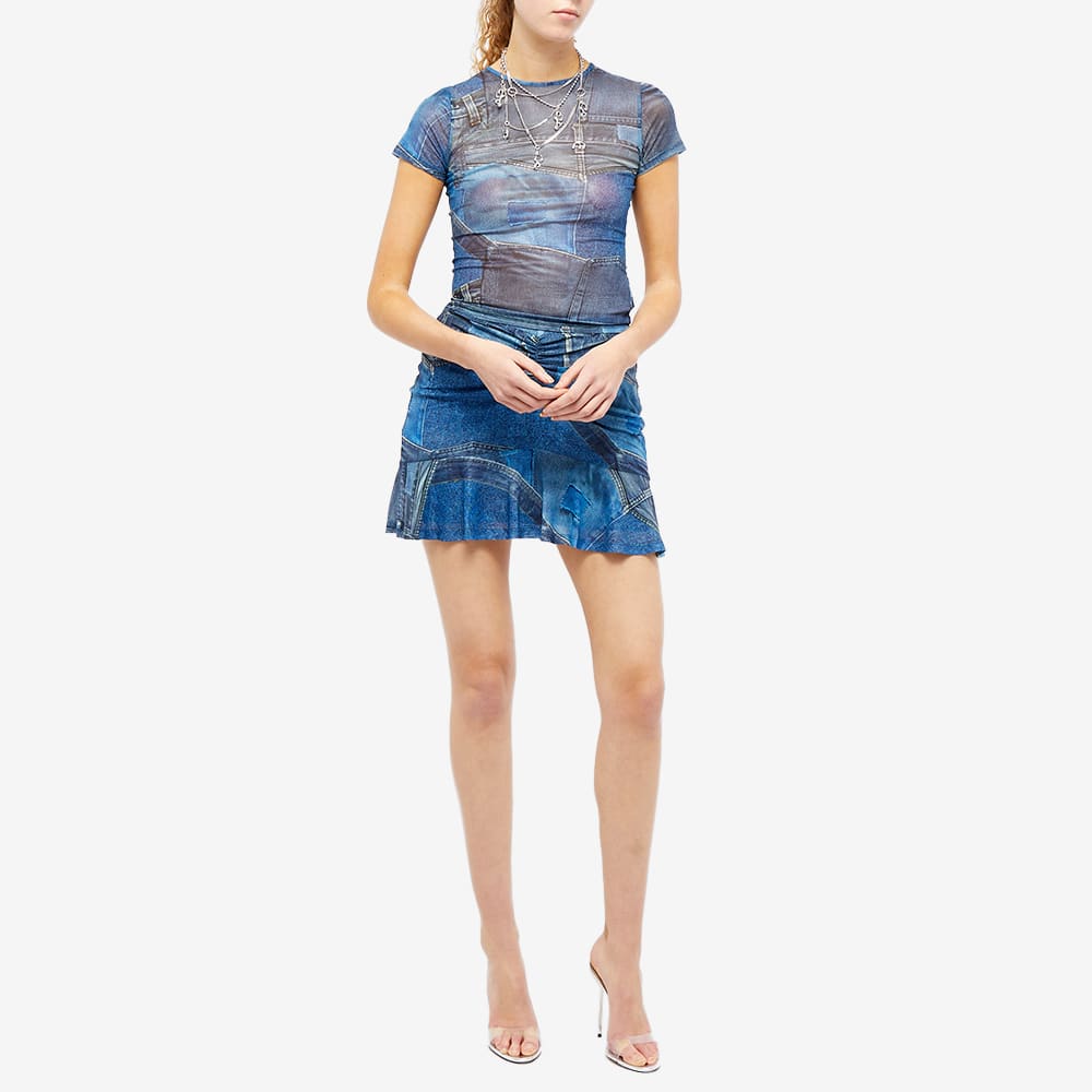 Miaou Mini Denim Print T-Shirt