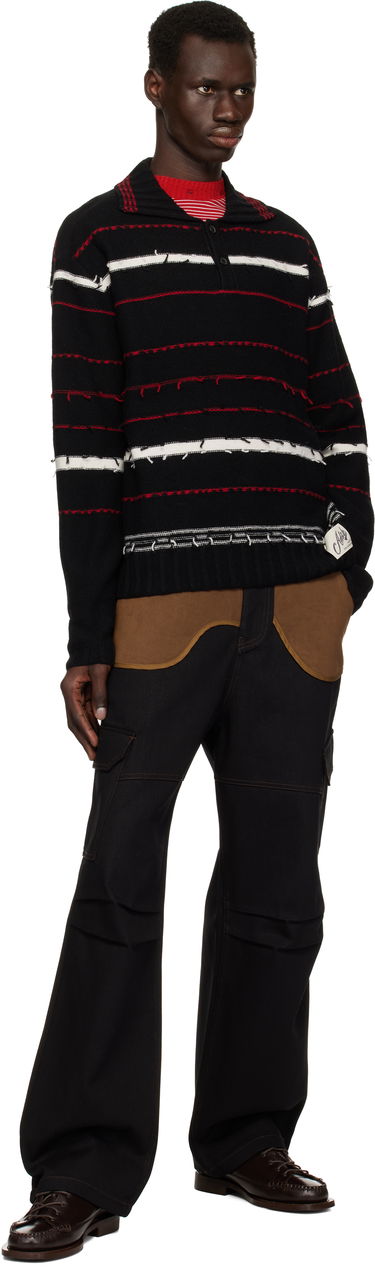 Sveter Andersson Bell Andersson Bell Striped Polo Sweater Čierna | atb1245m, 3
