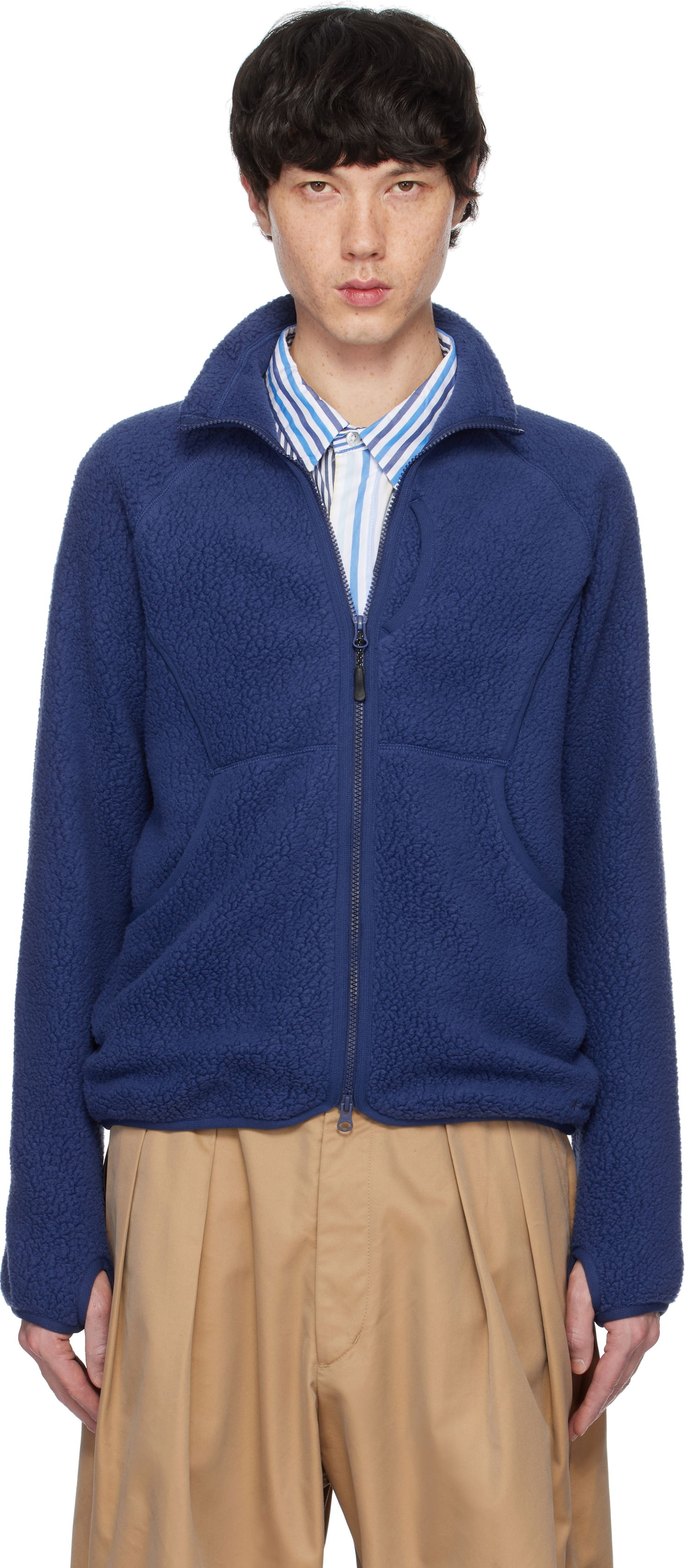 Mikina Snow Peak Thermal Boa Fleece Jacket Modrá | SW-24AU005, 0