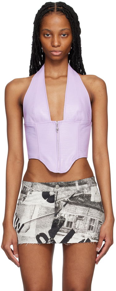 Tielko Miaou Miaou Hannah Jewett Edition Mara Halter Corset Top Fialová | 7087VLLIL, 0