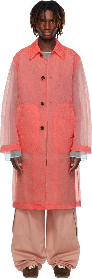 Pláštenka Dries Van Noten Dries Van Noten Crinkled Organza Coat Červená | 251-020211-1277, 0