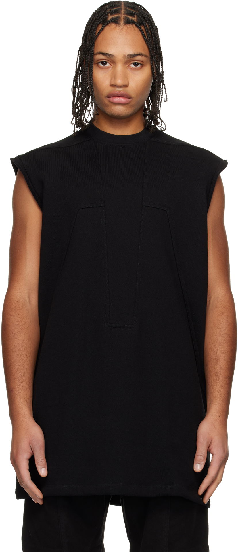 Tielko Rick Owens Rick Owens Concordians Splintered Tarp Sleeveless T-shirt Čierna | RU02E1168 JTC