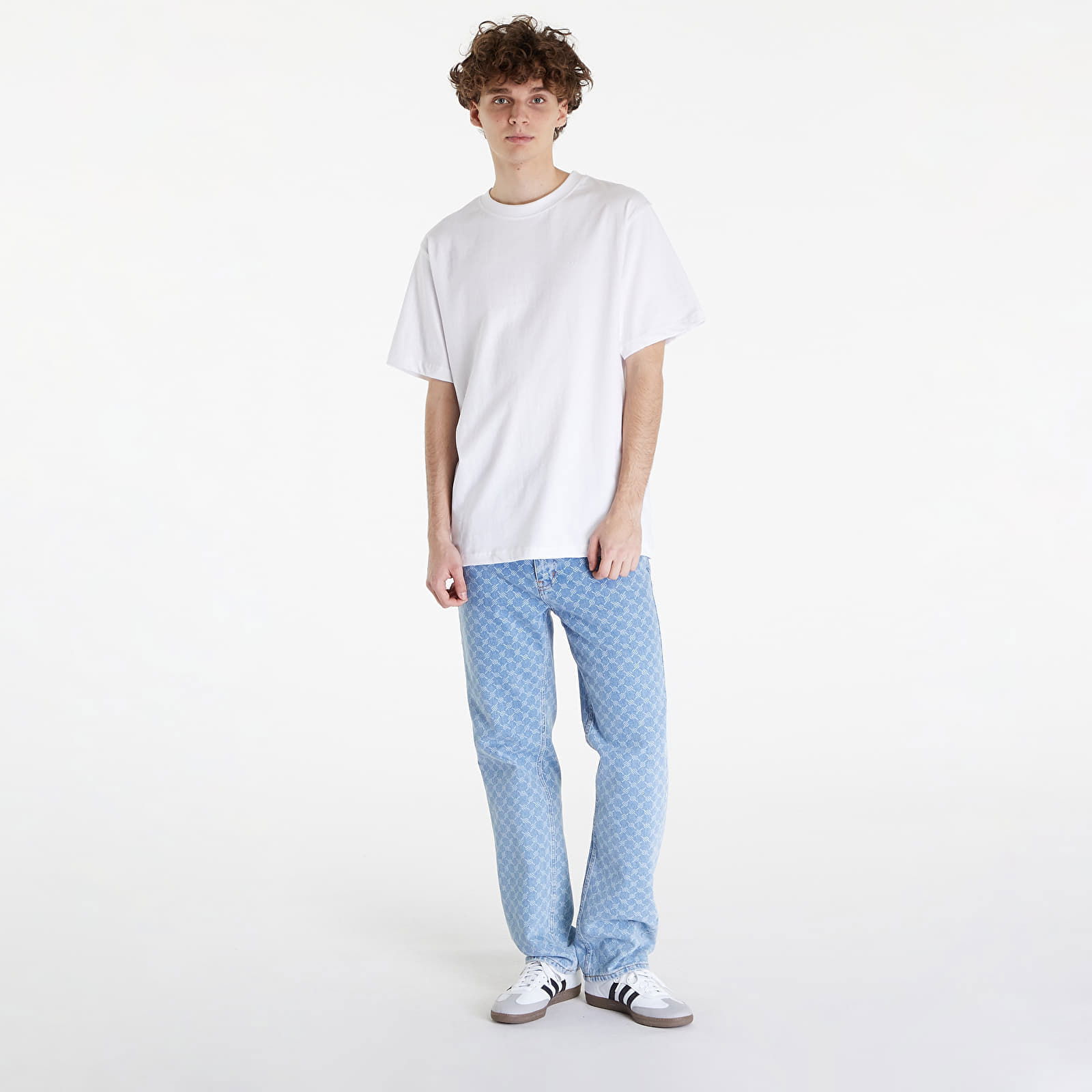 Essential T-Shirt With Tonal Print White