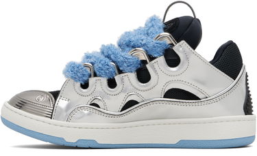 Tenisky a topánky LANVIN Silver & Blue Curb Metallic Leather Metalická | FU-SKDK12-META-H25, 2