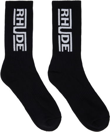 Ponožky Rhude Rhude Champions Logo Socks Čierna | RHPS25SO05117, 0
