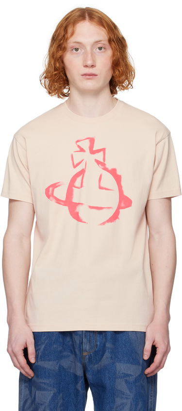 Tričko Vivienne Westwood Vivienne Westwood Stencil Orb Classic T-Shirt Béžová | 3G010033-J001M-, 0