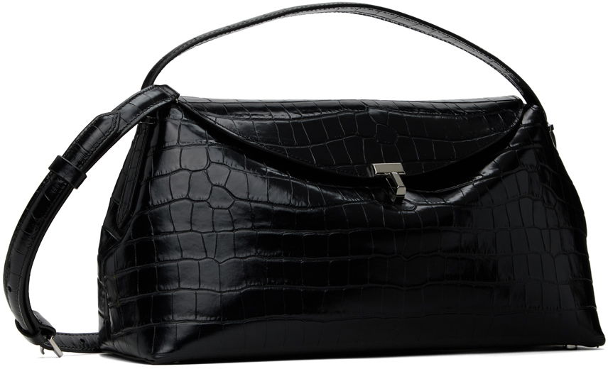 Kabelka TOTEME Toteme T-Lock Croco Top Handle Bag Čierna | 243-WAL961-LE0076, 1
