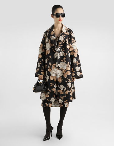 Šaty Dolce & Gabbana Dolce & Gabbana Rose Print Brocade Sheath Dress Čierna | F6TVTTFSTBRHN5QQ, 1