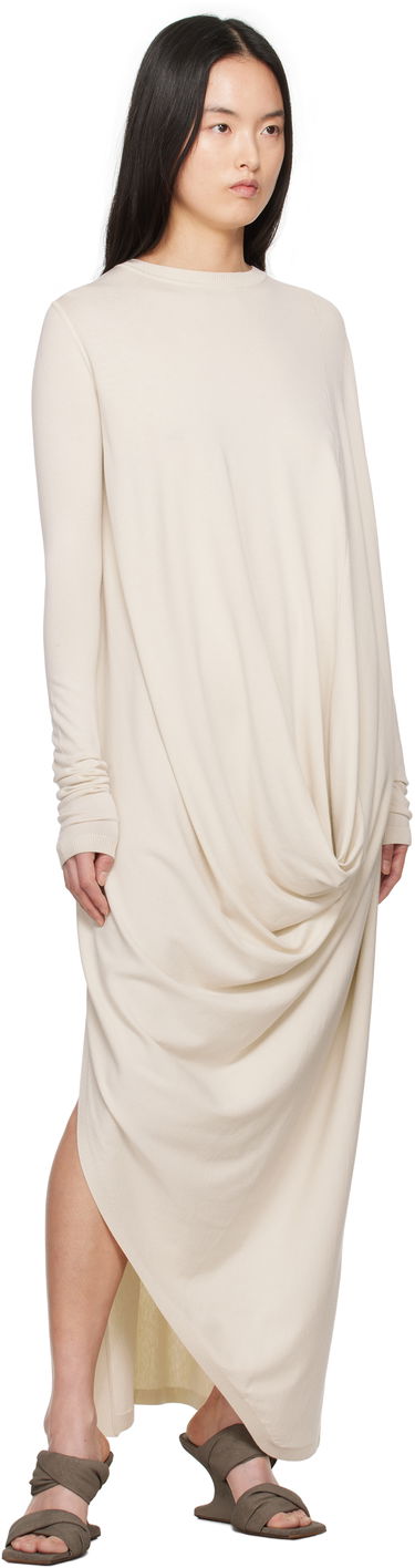 Šaty Rick Owens Rick Owens Hollywood Twisted Midi Dress Béžová | RP01E7637 VI, 3