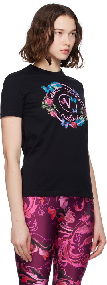 Tričko Versace Versace Jeans Couture Cotton Jersey Graphic T-Shirt Čierna | E79HAHP01_ECJ01P, 1