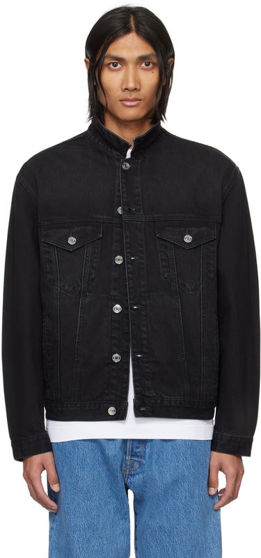 Bunda VETEMENTS VTMNTS Embroidered Denim Jacket Čierna | VL20JA560BW, 0