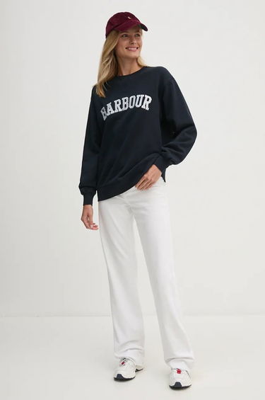 Mikina Barbour Crewneck Sweatshirt Modrá | LOL0591, 1