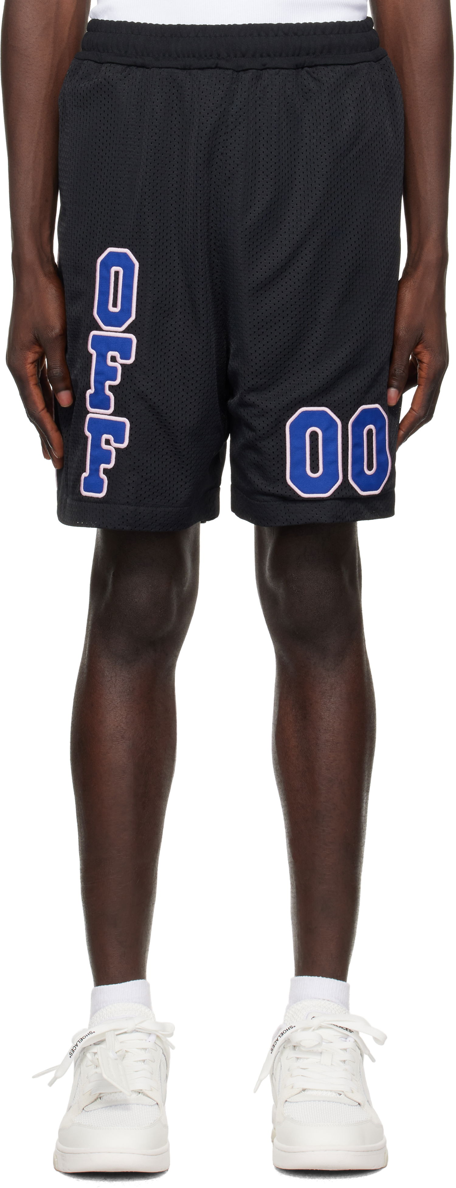 Šortky Off-White Mesh Basket Shorts Čierna | OMCI017F24FLE0021045, 0