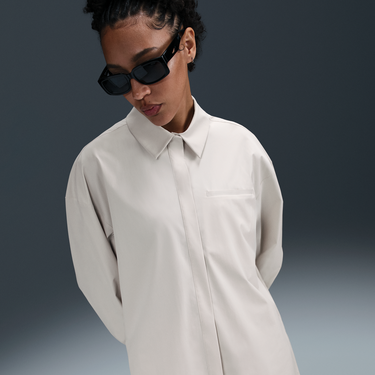 Košeľa Nike Nike 24.7 PerfectStretch Dri-FIT Loose Fit Long Sleeve Shirt Béžová | HM8385-104, 1