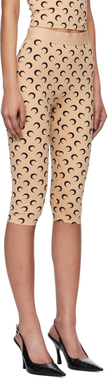 Legíny Marine Serre Marine Serre Moon Print Jersey Capri Leggings Biela | WPA157A CJER0001, 4