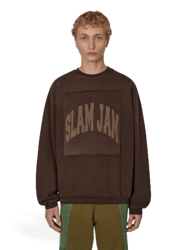 Mikina Slam Jam Boxy Crewneck Hnedá | SBM0018FA10 BRW0001