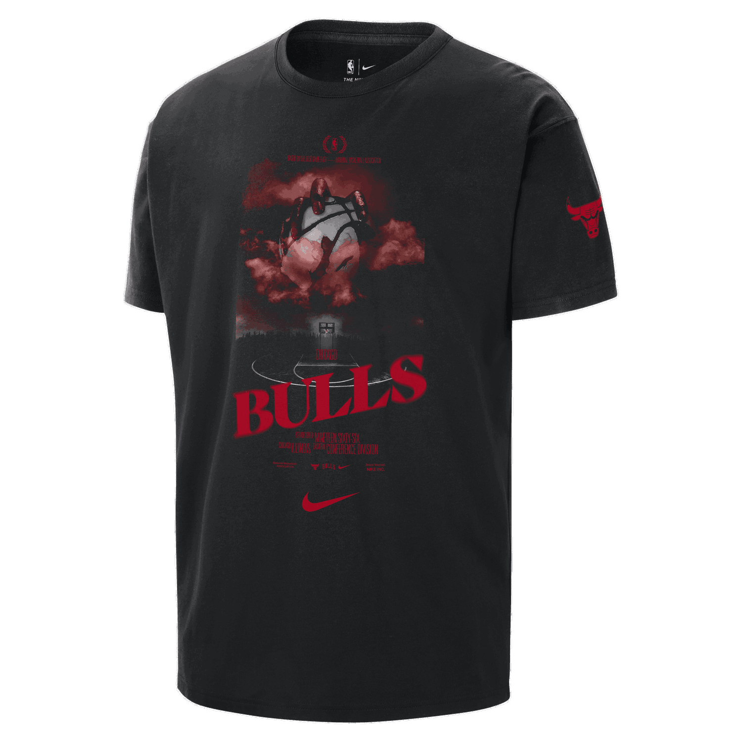 Tričko Nike NBA Chicago Bulls Courtside T-Shirt Čierna | HJ2693-010, 0