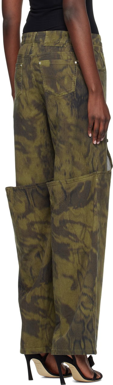 Cargo nohavice Blumarine Pattern Denim Trousers Zelené | P422J133A, 2
