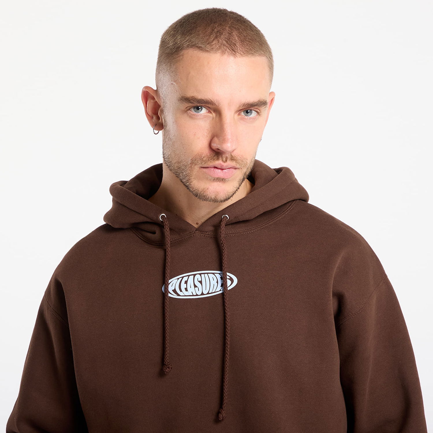 Mikina Pleasures PLEASURES Overview Hoodie Hnedá | P25F083-BROWN, 1
