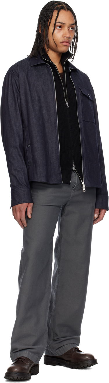 Bunda Moncler Moncler Long Sleeve Zip-Up Denim Jacket Modrá | K10912F00017M6688, 4