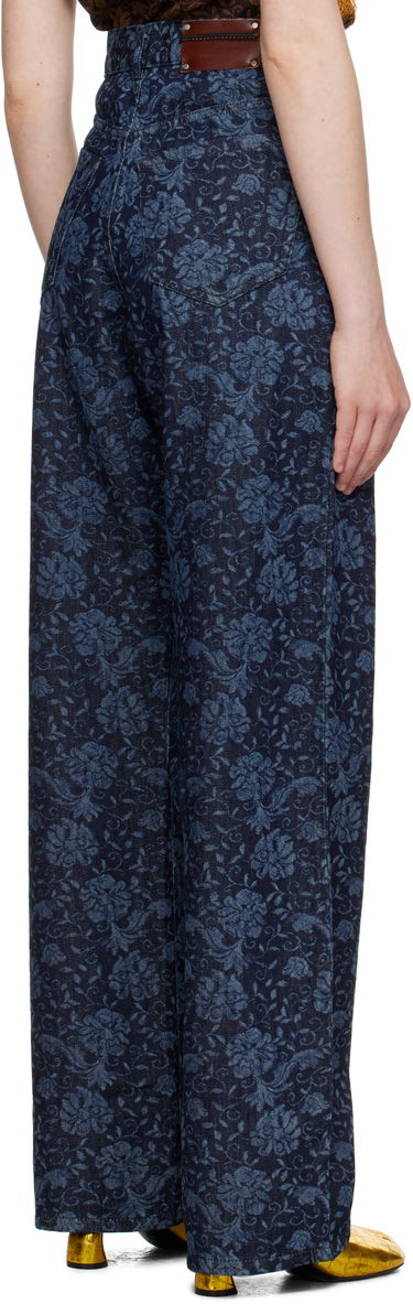Džínsy Dries Van Noten Dries Van Noten Printed Denim Jeans Modrá | 251-010935-1557, 2