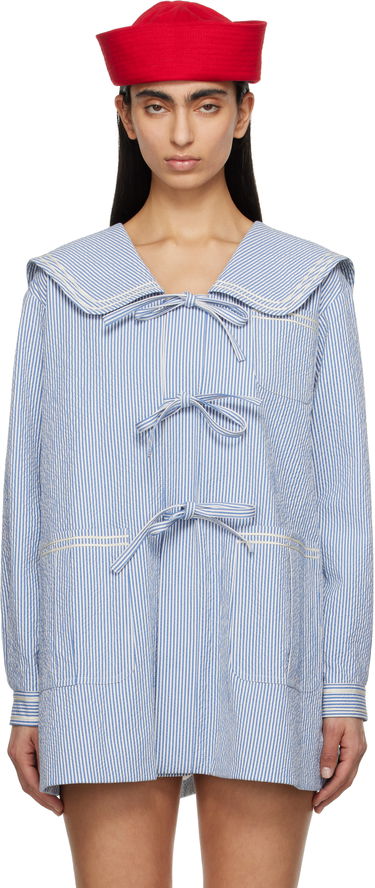 Košeľa Bode Bode Club Stripe Sailor Coat Modrá | WRS25JA003, 0