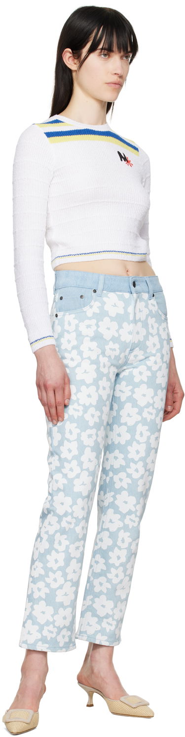 Džínsy MSGM MSGM Printed Jeans Modrá | 3841MDP232 257272, 3