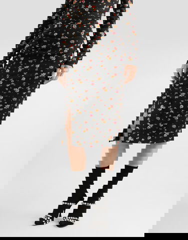 Šaty Dolce & Gabbana Small Floral-print Charmeuse Dress Rôznofarebný | F60G7TFSA8FHN5XT, 3