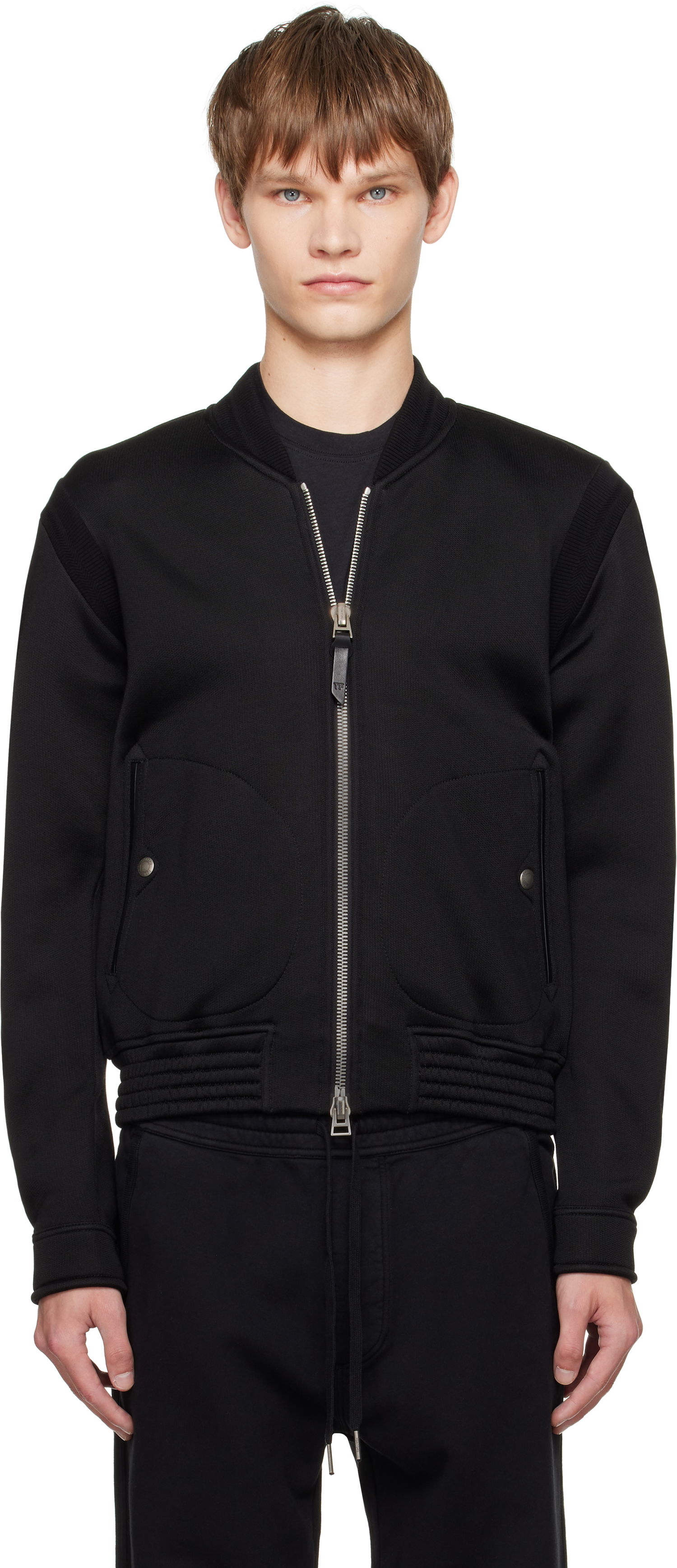 Bomber bunda Tom Ford TOM FORD Cotton Viscose Bomber Jacket Čierna | JZL019-JMC081, 0