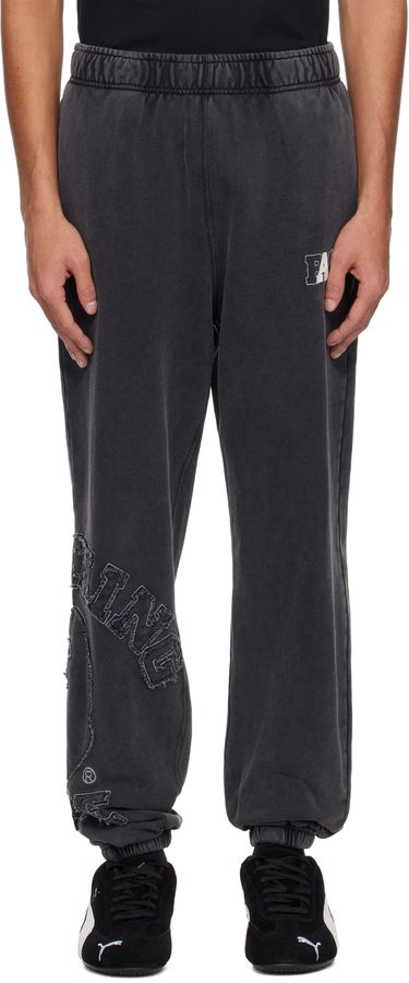 Tepláky BAPE BAPE Washed Effect College Patch Sweatpants Čierna | 001PTK801001M, 0