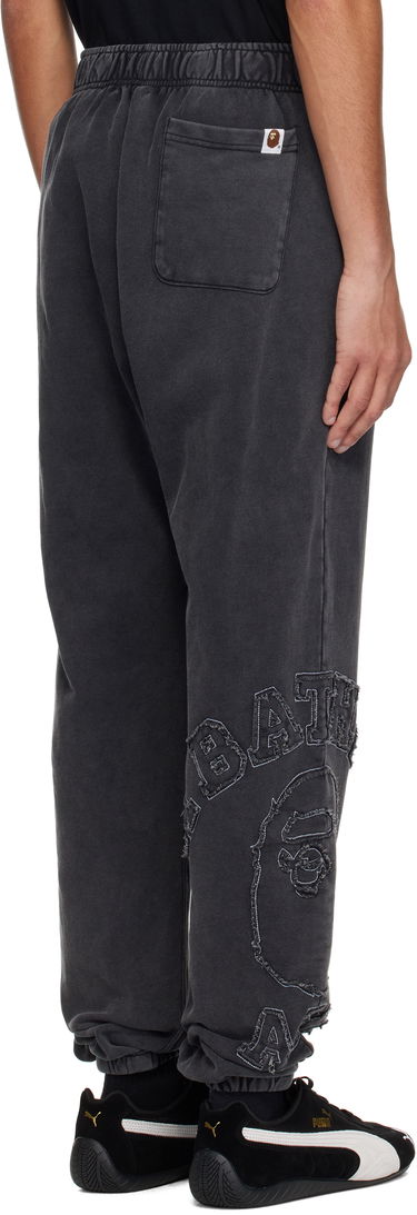 Tepláky BAPE BAPE Washed Effect College Patch Sweatpants Čierna | 001PTK801001M, 2